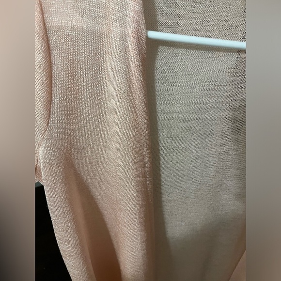 Michael Kors Open-Front Waterfall Salmon Business Casual Teacher Cardigan - Picture 4 of 6